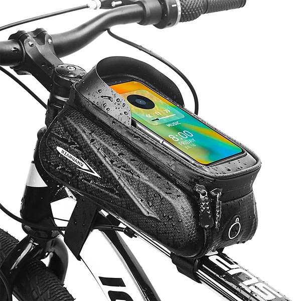自行车包储物袋骑行手机包硬壳前梁马鞍包收纳袋防雨防水可触屏
